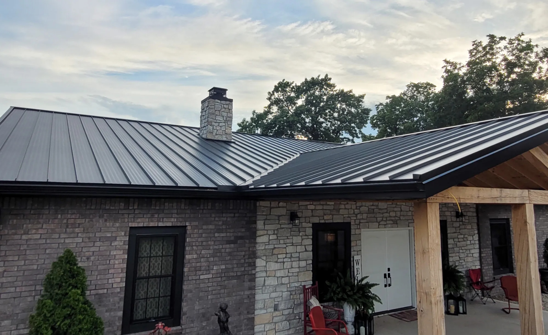 Standing seam metal roof installation by Midwest RoofPros