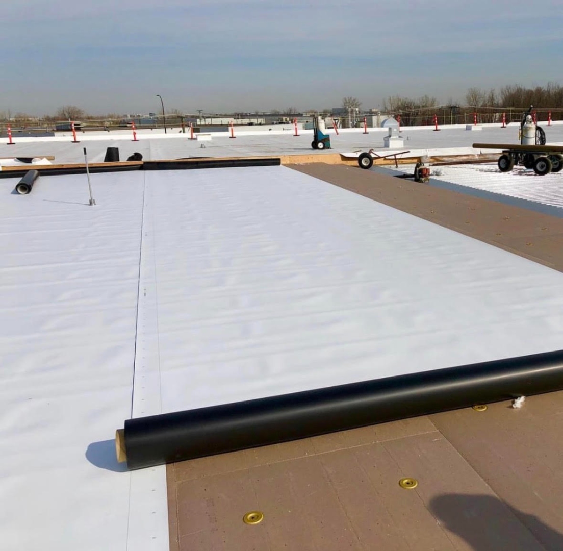 TPO membrane roof installation by Midwest RoofPros